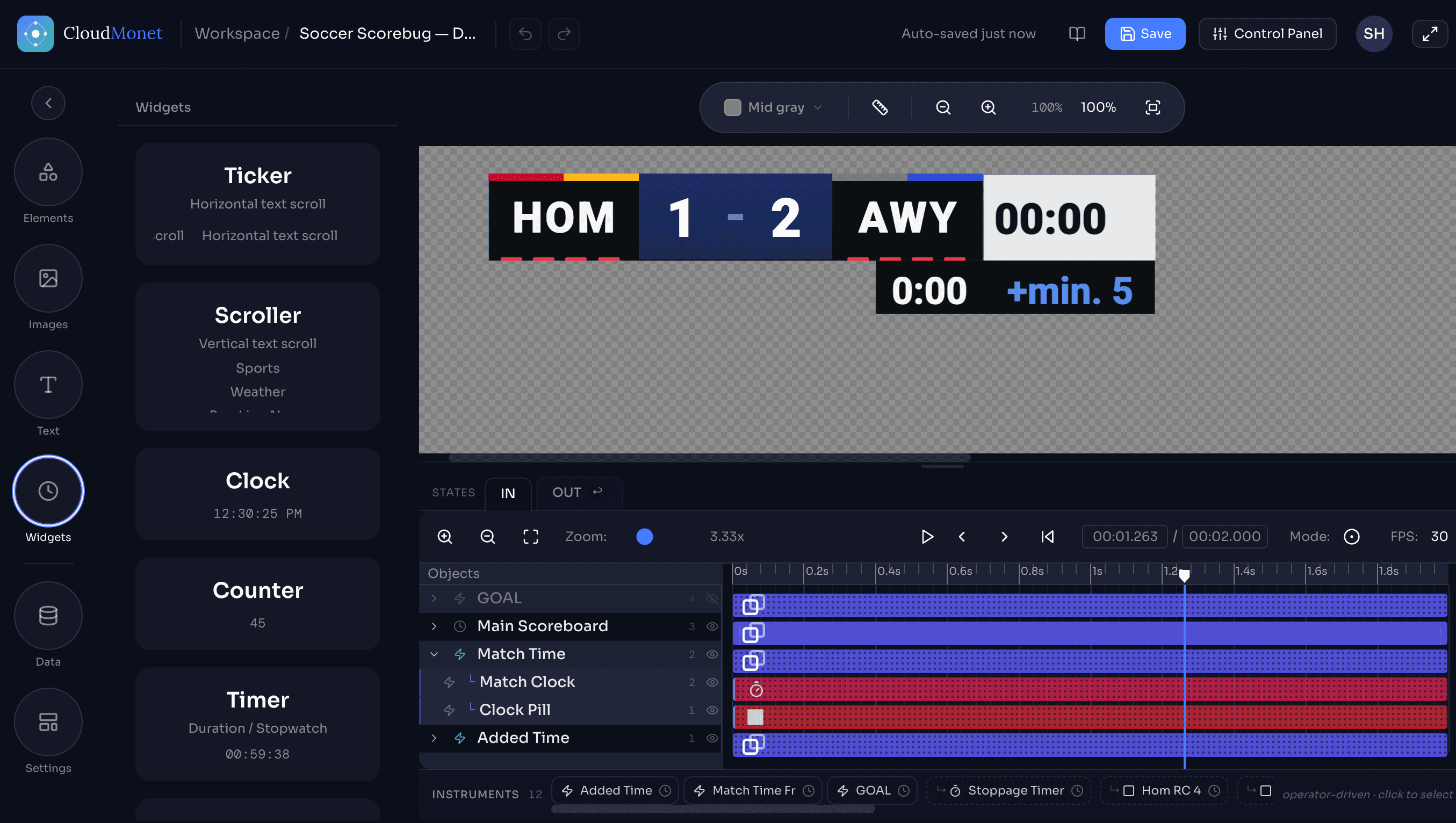 CloudMonet Studio editor interface