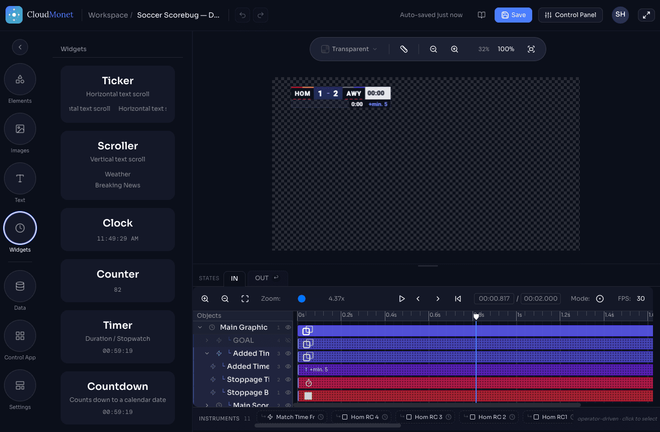 CloudMonet advanced editor